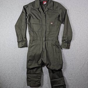 Dickies Coveralls Jumpsuit Green Small Mechanic Work wear